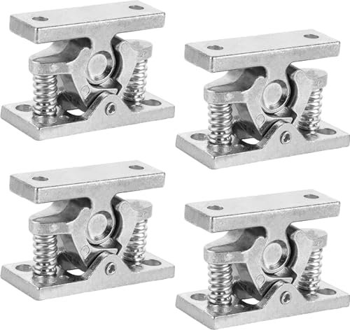 GBACHOOSE 4 Stück Zinklegierung Türfeststeller, Türhalter mit Feder, Edelstahl Türfeststeller, Schwerlast Türstopper, Torfeststeller Aussenbereich für Garten, Schlafzimmer, Wohnzimmer, Garage