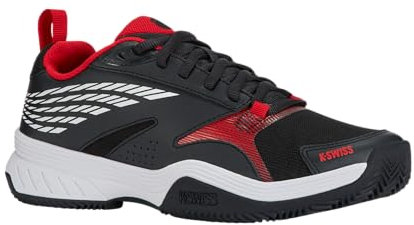 K-Swiss Herren SPEEDEX HB Tennis Shoe, Stretch Limo/Bright White/High Risk Red, 46 EU