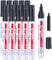 10 Pcs Black Grout Pen, Grout Wall Pen Tile Grout Pen Restorer with Replacement Nib Tips Anti-Grout Black Tile Pen for Restoring Floor Kitchen Bathroom