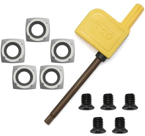 Negative Rake 14mm Carbide Inserts Cutters Replacement Square for Woodturning Tools 5pcs