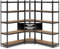 ALL Premium Schwerlastregal Eckregal 1x 180x70x40cm + 2X 180x90x40cm Schwarz – Bis 1250 kg belastbar, höhenverstellbar, Stecksystem, ideal für Lager, Garage & Keller