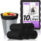 10 Liter Small Bin Liners Black 160 Count Pedal Bin Bag Thickened Mini Waste Paper Bin Waste Bags for Toilets, Bathroom, Kitchen, Office, Fit 10 to 12L Rubbish Bin