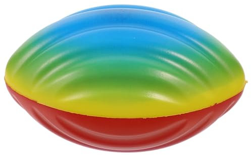 Supvox Schwammelastischer Ball Regenbogen Rugby Sportspielzeugball Mini Fußball Kinderschläger Schaumstoff Rugby Kleiner Fußball ballschläger Aufblasbarer Tragbarer