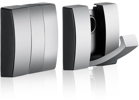 HAMKU 2 Piezas Perchas de Pared Plegables, Perchas de Pared de Madera, Gancho Organizador Simple, Para Colgar Ropa, Llaves, Sombreros, Bolsos, Toallas