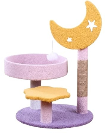 MEIZHITU Cat Tree Cat Climbing Tower Modern Cat Tree Tower For Indoor Cats Stars And Moon Cat Tree With Natural Sisal Scratching Posts