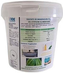 1kg Sel d'Epsom Alimentaire, Sulfate de Magnésium 7H2O, Pour Soins Personnels, Jardinage et Usage Ménager