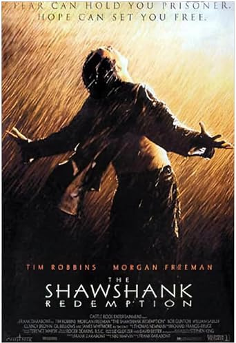 1art1 Die Verurteilten Poster Rain, Tim Robbins, Morgan Freeman Plakat | Bild 98x68 cm