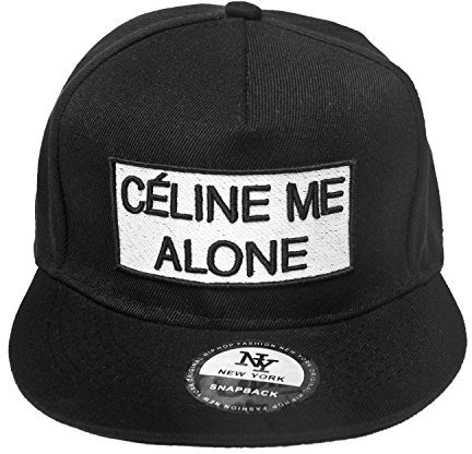 Fringoo Herren Flat Peak Baseball Cap Hip Hop Hut Sommer Verstellbar Gr. One Size, Celine Me Alone