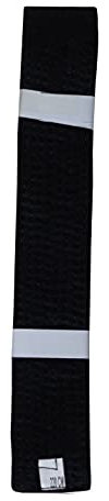 Lisaro Ceinture de jiu-jitsu pour karaté, judo, taekwondo, jiu-jitsu (noir, taille 200)
