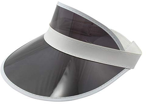 Freak Scene Retro Schildkappe - Sun Visor Cap - 80s Poker Visier Mütze - Farbe: schwarz-weiß