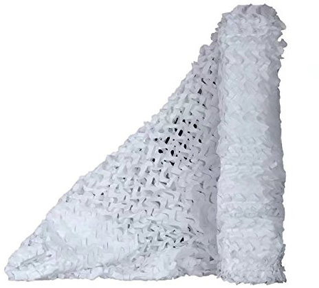 Sitong Tarnnetz, für die Jagd, Rolle, Bulk, Militär, Dekoration, Sonnenschutz, schneeweiß, 1.5Mx2.5M(4.9ftx8.2ft)