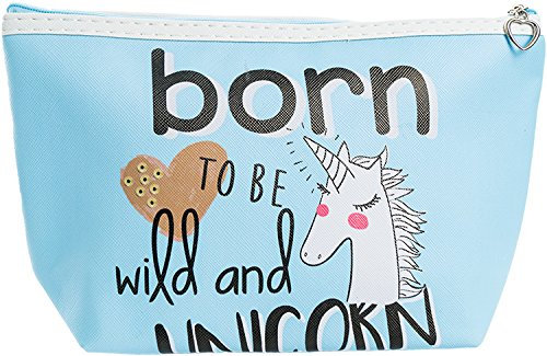 Kulturbeutel Kosmetiktasche Schminktasche Schminkbeutel Make Up Beutel Tasche (Einhorn)