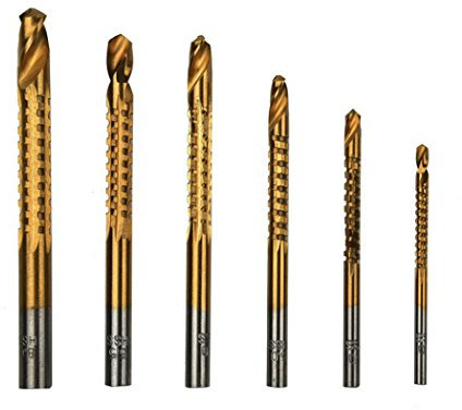 Malayas 6 piezas 3-8 mm Broca helicoidal con revestimiento de titanio HSS Taladro de acero de alta velocidad Broca de corte de madera metal plástico