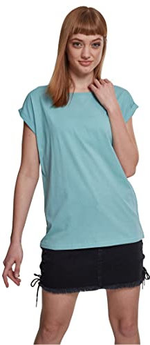 Urban Classics Women's Ladies Extended Shoulder Tee T-Shirt, bluemint, S