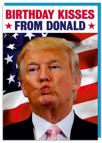 Dean Morris Cards Funny Birthday Card, Birthday kisses from Donald