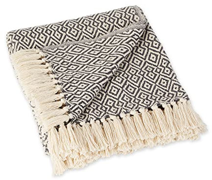DII Rustikal Farmhouse Baumwolle Diamant Decke/Überwurf, 127 x 152,4 cm