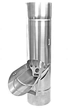 Regenrohrklappe mit Sieb Titanzink in den Größen 76, 80, 87 und 100 mm (120 mm)