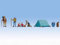 NOCH Figuren-Set „Camping“ für Modelleisenbahn H0 Camping-Set Miniaturfiguren