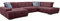Cavadore Wohnlandschaft Mistrel mit Schlaffunktion / U-Form Bettsofa mit leichter Fleckentfernung dank Soft Clean / Geeignet für Haushalte mit Kindern, Haustieren /343 x 77 x 228 / rot