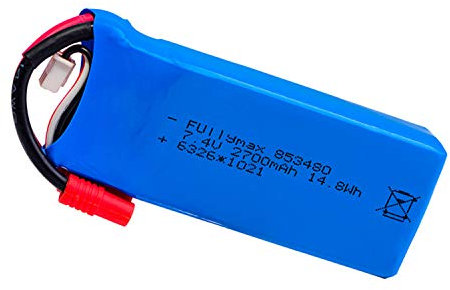 WYGUO 853480 Sostituzione della Batteria ai polimeri di Litio per Syma X8C X8W X8G RC Drone Spare Parts 12428 12423 RC Car(7.4V 2700mAh)