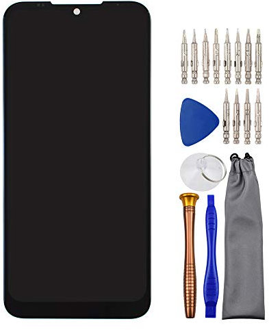 Sunways Kompletter Bildschirm Display Digitizer LCD Ersatz für Motorola Moto E 2020 XT2052-2 XT2052-1 6,2 Zoll Schwarz