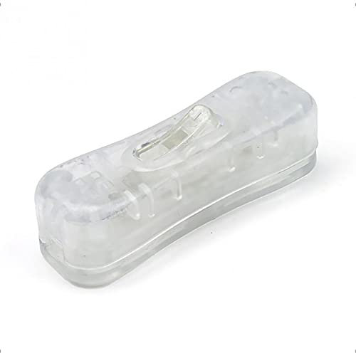 Isolierlampenschalter Inline-Lichtschalter 250 V 2 A Durchgangs-Wippschalter Berührungs-Ein-/Ausschalter für kleine Geräte oder Lampen