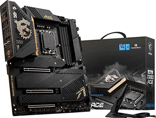 MSI MEG Z690 ACE Placa Base, E-ATX - Soporta Procesadores Intel Core 12th Gen, LGA 1700 - Direct 19+1+2 Phase VRM 105A, DDR5 DIMMs 6666+MHz/OC, 2 x PCIe 5.0 x16, 4 x M.2 Gen4, Wi-Fi 6E, Thunderbolt 4