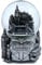 London 3D-Schneekugel mit Musik, romantisches Geschenk, Souvenir, Dekoration für Zuhause, Büro, 14 cm (5 1/2 Zoll) (Silber)