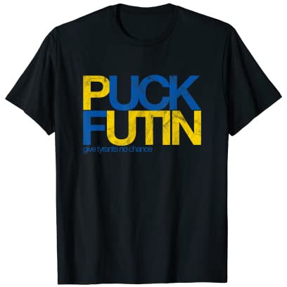 Puck Futin pazifistische Ukraine unterstützen Anti-Putin und Krieg T-Shirt