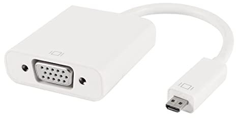 Ruilogod Micro HDMI Macho a VGA Micro USB 3.5mm Audio Jack Adaptador de cables hembra