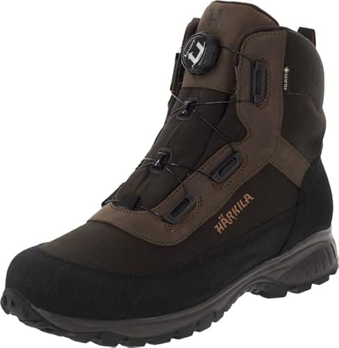 Härkila Atammik GTX - Wasserdichte Jagdschuhe aus robustem Crodura-Material Braun - Jagdstiefel mit Schnellverschluss, Schuhgröße:42
