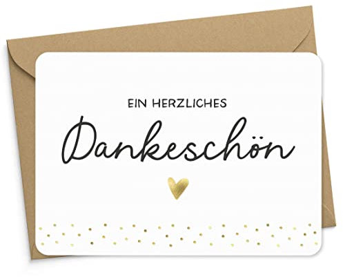 KuschelICH Ein herzliches Dankeschön Karte DIN A6 mit Briefumschlag (Dankeschön)