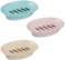 3-Pack Soap Dish with Drain Soap Holder, Soap Saver Easy Cleaning, Stop Mushy Soap Tray for Shower Bathroom Kitchen