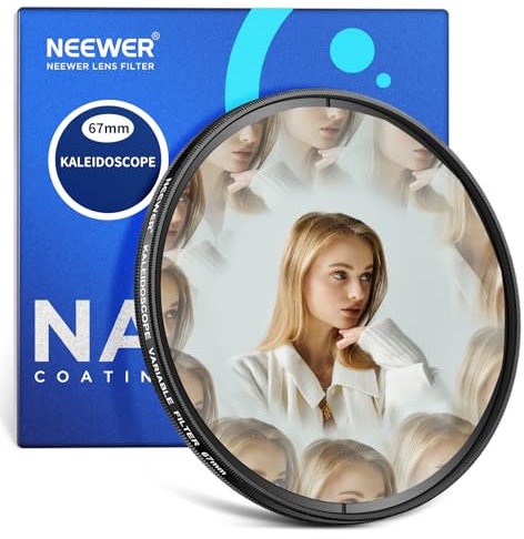 NEEWER Filtro per Obiettivo a Prisma Caleidoscopico da 67mm, Filtro Fotografico per Effetti Speciali in Cristallo di Vetro con Rifrazione Multipla e Numero Variabile di Soggetti Fotografici, 10102502