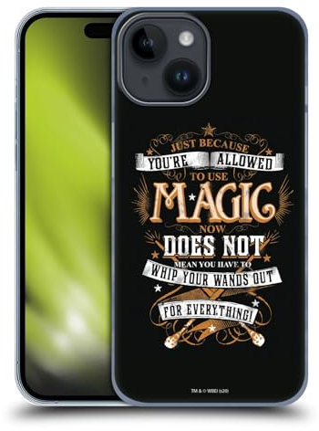 Head Case Designs Offizielle Harry Potter Just Because Magic Molly Deathly Hallows XIV Harte Rueckseiten Handyhülle Hülle Huelle kompatibel mit Apple iPhone 15
