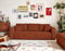 Bestmobilier Topaze - 3-Sitzer Sofa - schlaffunktion und bettkasten - aus Cord Terrakotta