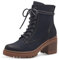 s.Oliver Damen Stiefeletten zum Schnüren mit Blockabsatz Vegan, Blau (Navy), 42 EU