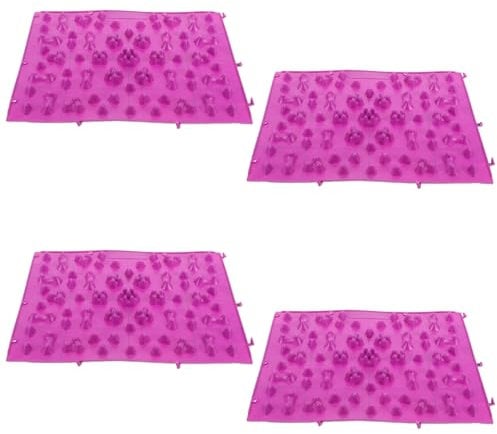 BCOATH 4 Pieces Foot Health Mat Pebble Foot Mat Massage Pads Massage Cushion Mat Foot Massage Plate Foot Sole Run It