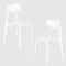 DAIVA CASA Holzstuhl 2er-Set – Vega – Stuhl mit Sitz und Rückenlehne aus Holz, weiß – Moderne skandinavische Möbel für Küche, Esszimmer, Wohnzimmer und mehr…