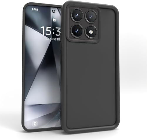 PanXCase Cover per Xiaomi Poco X6 Pro - Custodia Silicone Sottile Elegant Disegni Morbida Leggera, Protezione Fotocamera Antiurto Antigraffio Case (Nero)