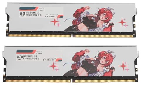 2 X 16 GB RAM-Modul, DDR5 6800 MHz Desktop-Gaming-PC-Speichermodul, 6800MT S Dual 32 Bit Adressierungskanal-Speichermodul-Kit, für XMP3.0 PC-Desktop (Typ 2)