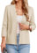 Cardigan Donna Blazer Corto Vintage Elegante Giacca Estiva Bolero Casual Leisure Cardigan Ufficio M Albicocca -3