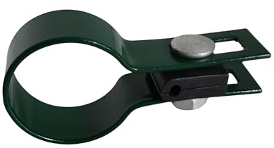 Zaunschelle Befestigungsschelle Endschelle Pfostenschelle Strebenschelle mit Endklammer Grün 38mm