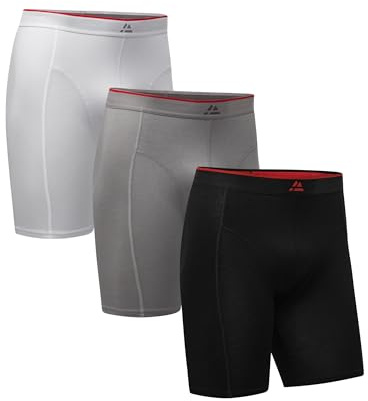 DANISH ENDURANCE Bambus Boxershorts Herren mit langem Bein, 3er & 6er Pack | Bambus Boxershorts mit langem Bein, Geruchshemmend & Scheuerfrei für Alltag, Training & Reisen