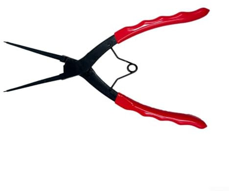 Jotekonoby Robuste Sprengringzange, interne C-Clip-Sicherungsringzange, 90 Grad lange Nase gebogen, Haltering-Entfernungswerkzeug für Motorrad, Auto, LKW (180 Grad)