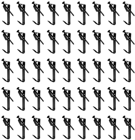 45Pcs Black Picture Hooks, Picture Hooks for Hard Walls, Kit, Heavy Duty Wall Hooks for Photo Frames, Mirrors, Clocks, Wall Art, Picture Hanging Kit for Home & Office Use (Black)