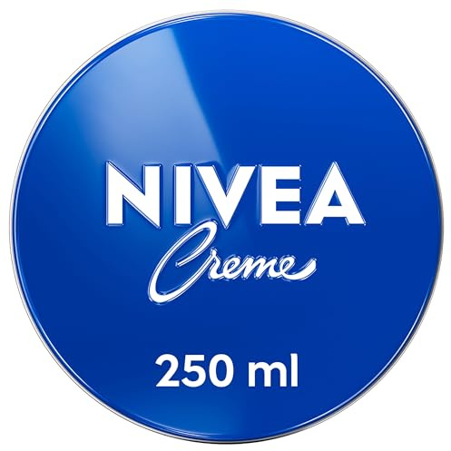 NIVEA Creme Tin (250ml), Moisturising Cream Provides Intensive Protective Care for Soft and Supple Skin, Ideal for Daily Use as a Face, Hand, or Body Cream
