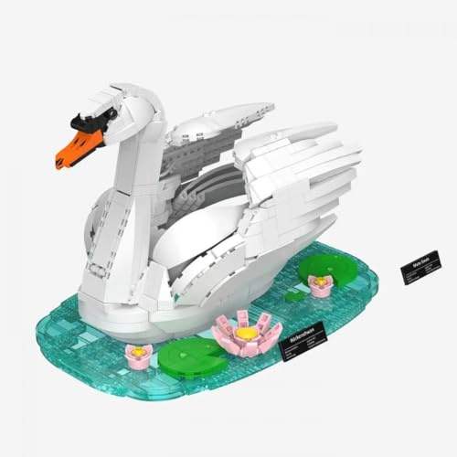 BlueBrixx Pro 108707 – Höckerschwan aus Klemmbausteinen mit 1191 Bauelementen
