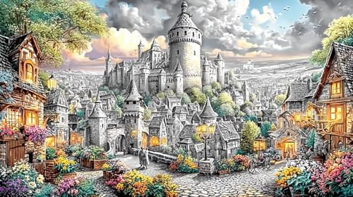 Kölner Dom Puzzle 1000 Teile Bildungsspiel-Herausforderung Recyclingpapier Extrem Schwer für Erwachsene und Kinder ab 12+ Jahren 38x52/1000 Teile