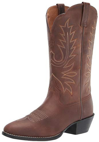 ARIAT Women's Heritage Western R Toe Western Cowboy Boot, Distressed Brown, 8 B US